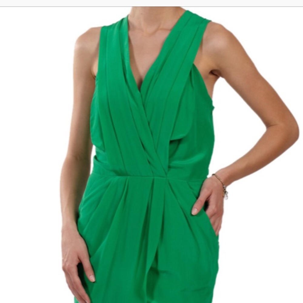 Greylin Anthropologie Kelly Green Dress NWT LARGE